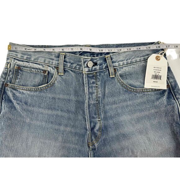 RE/DONE Blue Five Pocket Straight Leg Jeans High Rise Denim 90S LOOSE Sz 32 - Picture 5 of 8